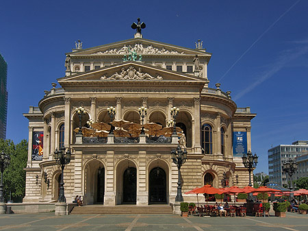 Alte Oper mit Schirmen