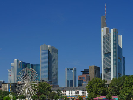 Skyline von Frankfurt mit Riesenrad