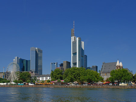 Skyline von Frankfurt mit Riesenrad